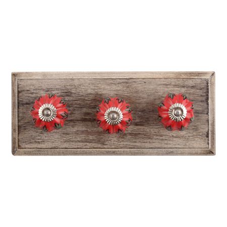 Sunset Ceramic Wooden Hooks